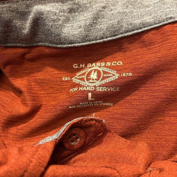 G.H. Bass & Co Men's Polo Burnt Orange Size Large - Picture 3 of 5